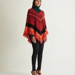 Cover Story Multicolor Color-Block Poncho image 3