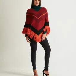 Cover Story Multicolor Color-Block Poncho image 4