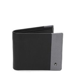 Allen Solly Men Black & Grey Colourblocked Two Fold Leather Wallet-10