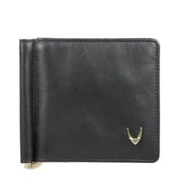 Hidesign Black Leather Rfid Money Clip Wallet for Men-36