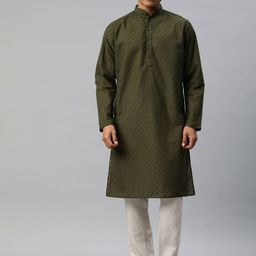Majestic Man Men Geometric Embroidered Thread Work Kurta-picture-21