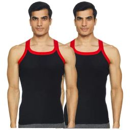 Rupa Frontline Assorted Colour Cotton Regular Fit Vest (Pack Of 2)-image-20