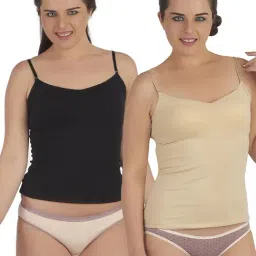 Soie Multicolor Cotton Camisole (Pack Of 2)-65