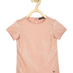 Allen Solly Junior Peach Self Pattern Top-image-35