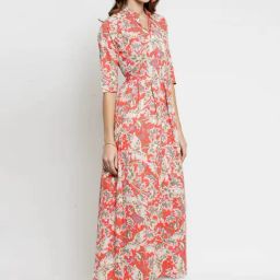 Sera Coral Floral Print Kurta-picture-24