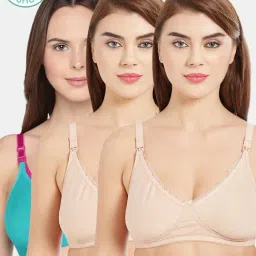 Inner Sense Multicolored Non Wired Non Padded Nursing Bra (Pack Of 3)-image-8