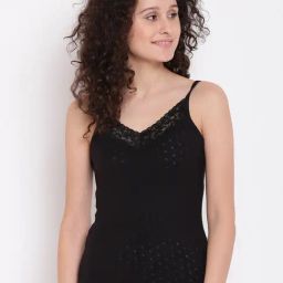 Kanvin Black Lace Thermal Camisole-image-0