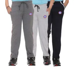 Vimal Jonney Kids Multicolor Mid Rise Trackpants - Pack of 3-picture-16