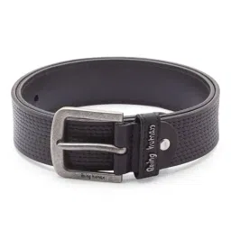 Being Human Black Leather Wide Belt for Men-image-73