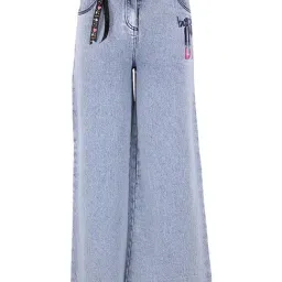 Cutecumber Kids Blue Textured Jeans-image-1