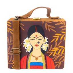 NR by Nidhi Rathi Brown Fabric Clutch-picture-25