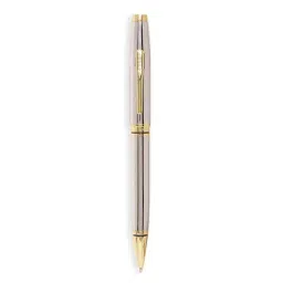 Cross Silver Ballpoint Pen with Executive Blue Notebook-image-2