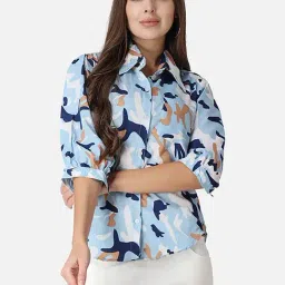 Cation Blue Printed Shirt-45