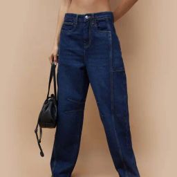 Ginger By Lifestyle Dark Blue Cotton Regular Fit Jeans-image-54