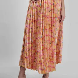 DRIRO Floral Printed Flared Midi Skirts-picture-2
