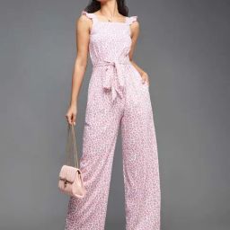 Miss Chase Pink Cotton Printed Jumpsuit-image-32