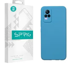 Sprig Liquid Silicone Back Cover for Vivo V21e (Blue)-picture-15