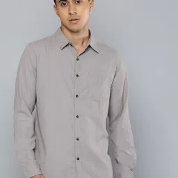 R.Code by The Roadster Life Co. Solid Spread Collar Casual Shirt-image-87