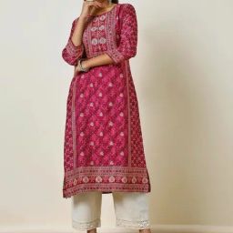 Soch Pink Printed Straight Kurta-picture-23