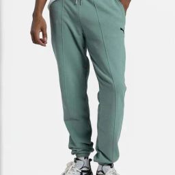 Puma Green Moon Cotton Regular Fit Joggers-image-6