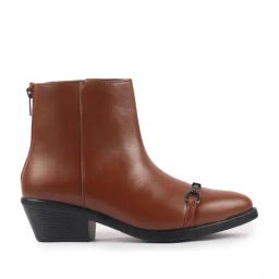 Fausto Women's Tan Casual Booties-image-70