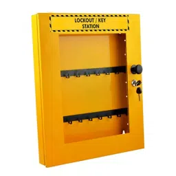 LISC Metal Safety Lockout Key Station Yellow for 50 Keys, LISC-KLS-2-C-12