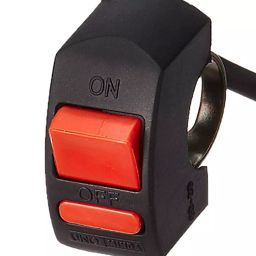 Uno Minda 2W Universal Handle Bar Switch - Piano Type Red Button for Universal Hazard, Extra Horn, Headlight - Black (SW-0686Z) image 2