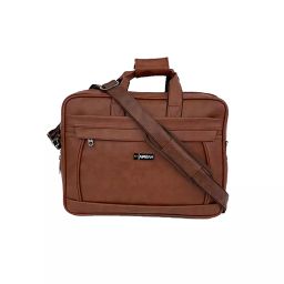 Airbak USA FB 504 Water Resistant Laptop Business Briefcase for Men & Women (Tan)-5