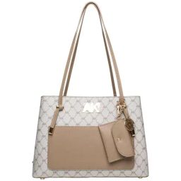 Anne Klein Off White Printed Shoulder Handbag with Wallet-image-23