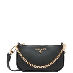 Anne Klein Black Textured Sling Handbag-image-46