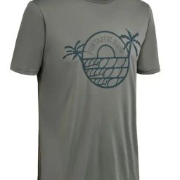 Olaian by Decathlon Khaki Brown Skinny Fit Printed Sports T-Shirt-image-56