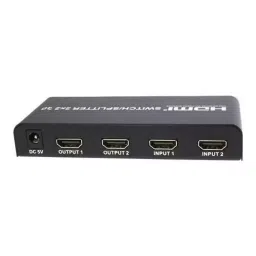 Techut HDMI 2X2 Matrix Switch Splitter With Remote Control 2 In 4 Out 4K 3D 1080P V1.4 (Black) image 2