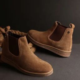 Carlton London Men's Khaki Chelsea Boots-image-9