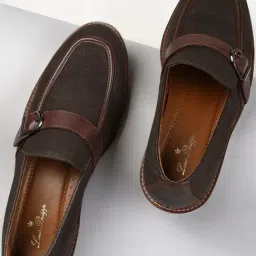 Louis Philippe Men's Brown Monk Shoes-image-68