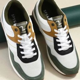 Spykar Men's FELLINO White & Olive Casual Sneakers-image-40