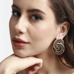 Sohi Spiral Bling Stud Earrings image 3