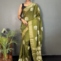 DIVASTRI Ethnic Motifs Printed Pure Silk Ready to Wear Saree-picture-10