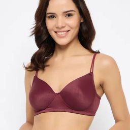 Clovia Maroon Full Coverage Wireless T-Shirt Bra-picture-16