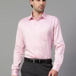 Cantabil Pink Cotton Regular Fit Printed Shirt-image-7