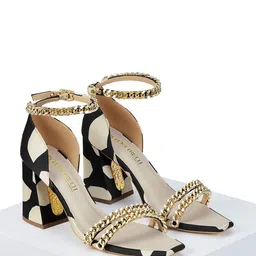 Papa Don't Preach Embellished PU Block Sandals-21