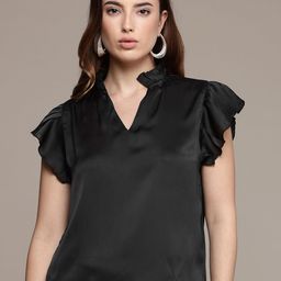French Connection Flutter Sleeves Ruffles Top image 3