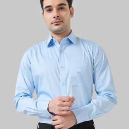 Raymond Blue Cotton Slim Fit Shirt-picture-48