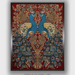 Indian Classic Art Multicolor Canvas Abstract Wall Art-image-99