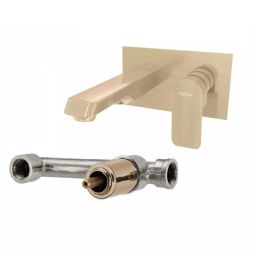 CERA CHELSEA Basin Mixer Diverter Single Lever Exposed Part + Concealed Part Wall Mount Antique Brass, F1016474BA+F4065103BA-image-93