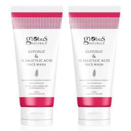 Globus Naturals Glycolic & 1% Salicylic Acid Face Wash - Pack of 2-24