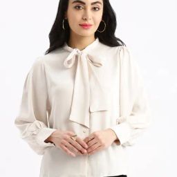 SHOWOFF Cream Relaxed Fit Shirt-image-37