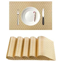 Aura 6-Pcs Brown High Quality Rectangular Table Placemats-21