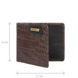 Hidesign Brown Leather Rfid Bi-Fold Wallet for Men-image-80