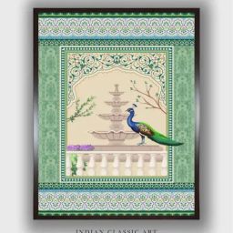 Indian Classic Art Multicolor Canvas Abstract Wall Art-40