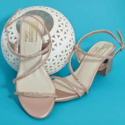 D'LORZERI Women's Pink Ankle Strap Sandals-image-5